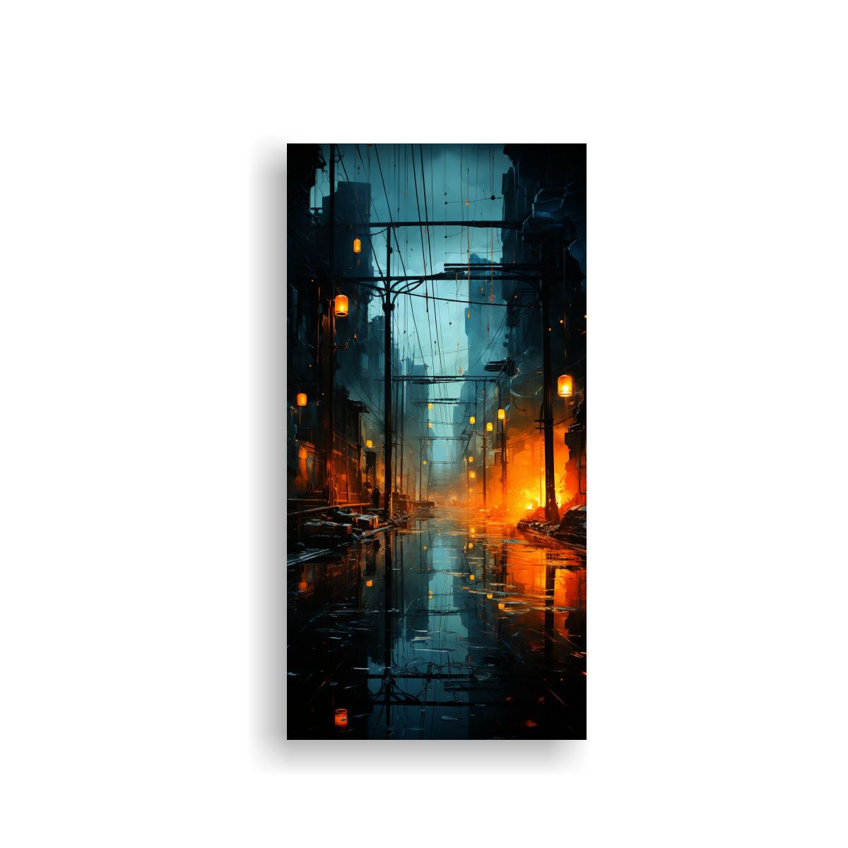 GENERICO - Pintura Lienzo Forma Vision Obra Abstracta Llena 30x60 Cm