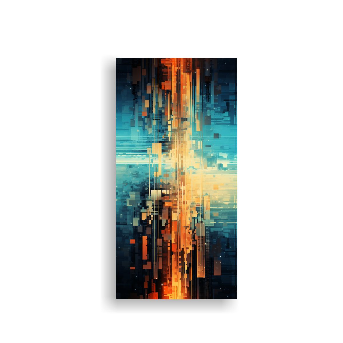 GENERICO - Pintura Decorativa Abstracta Futurista En Lienzo 70x140 Cm