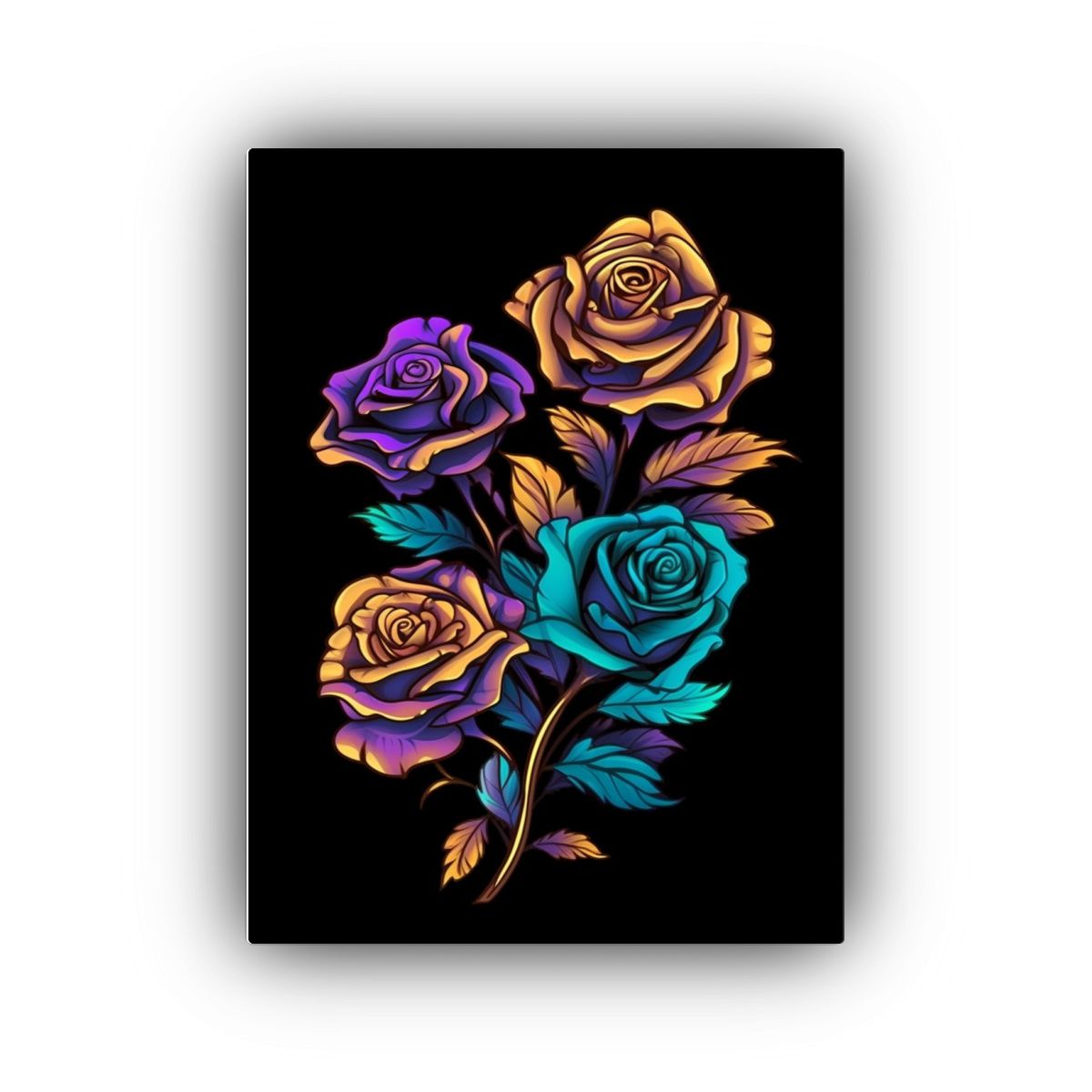 GENERICO - Pinturas Decorativas Arte Imagen Calidez Rosas 80x120 Cm