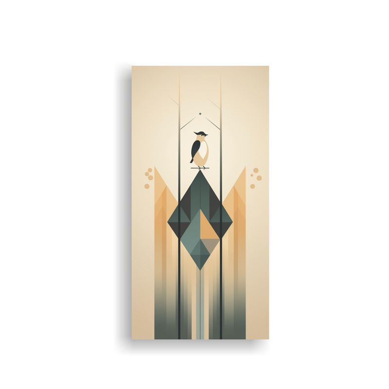 GENERICO - Pintura Decorativa Con Diseño De Pájaro 20x40 Cm