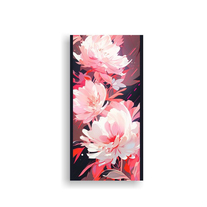 GENERICO - Tela En Bastidor Líneas Finas Full Color Blanco 20x40 Cm
