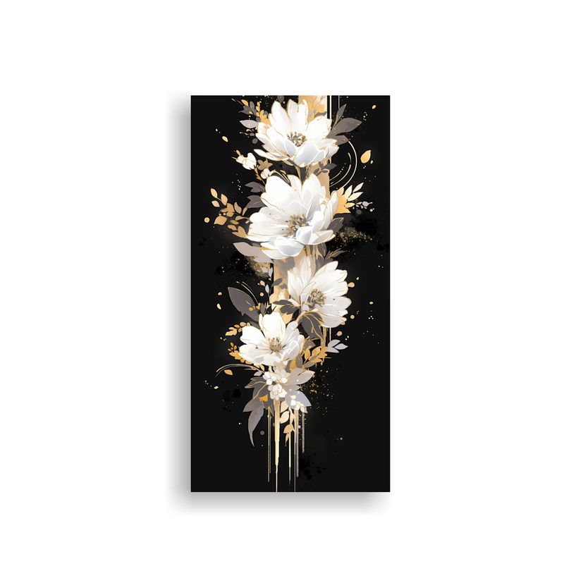 GENERICO - Pintura Decorativa Neonoir En Blanco Y Oro Con 30x60 Cm