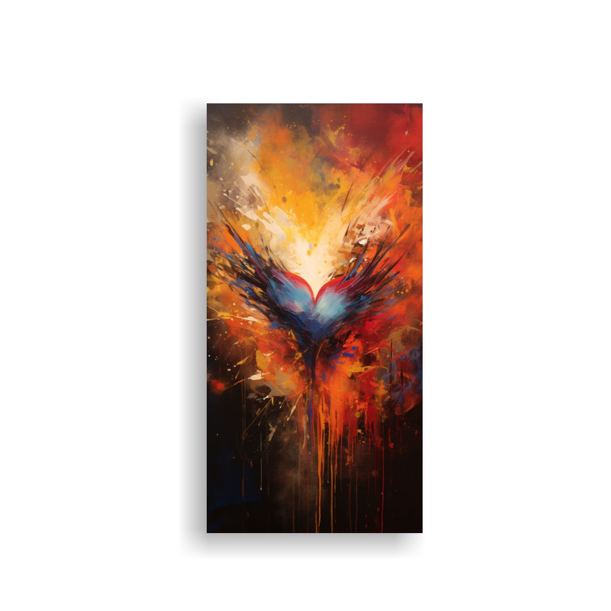 GENERICO - Cuadro Inspirador De Arte De Pared Corazón 70x140 Cm