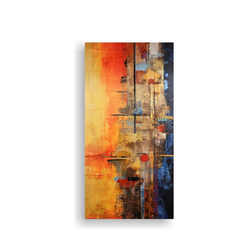 GENERICO - Lienzo De Tela Colores Fantasía Abstracta 30x60 Cm