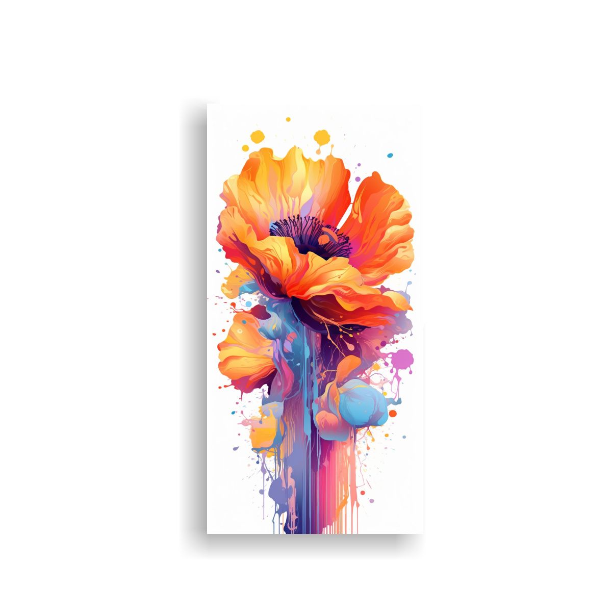 GENERICO - Ilustración Vectorial Elegante De Amapola 70x140 Cm