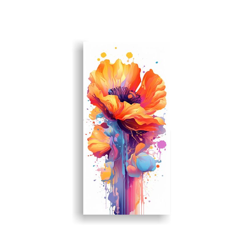 GENERICO - Ilustración Vectorial Elegante De Amapola 70x140 Cm