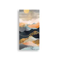 GENERICO - Paisaje Abstracto Colina Plana Con Diferentes 40x80 Cm