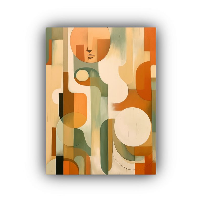 GENERICO - Lienzo Moderno Abstracto Boho Grande Lleno Con 80x120 Cm