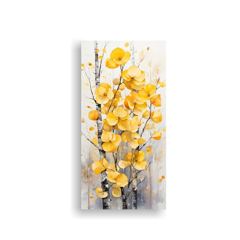 GENERICO - Pintura Abstracta De Un árbol Temblón En 40x80 Cm