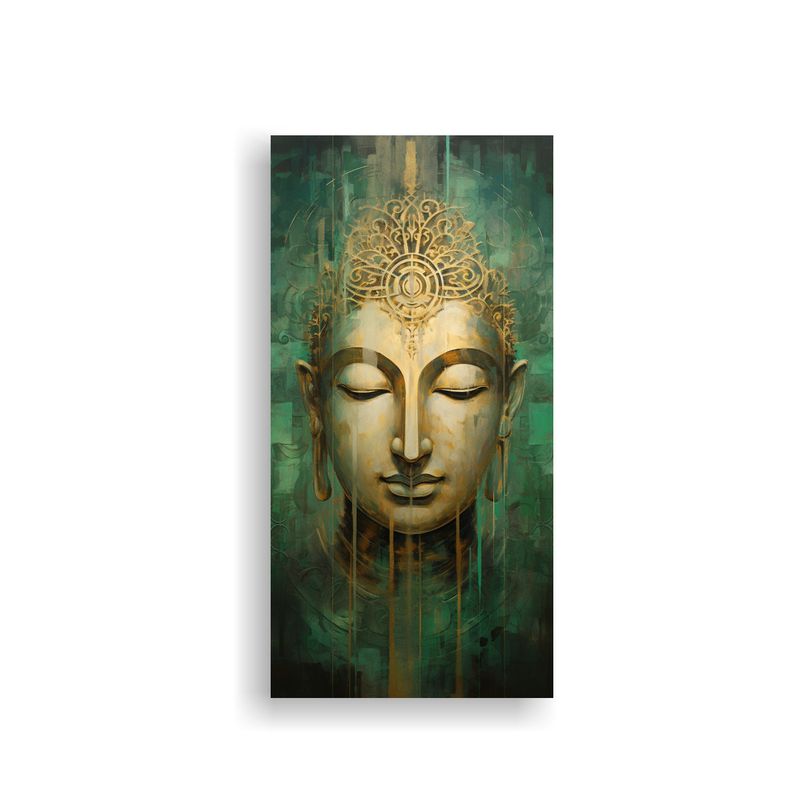 GENERICO - Cuadro Decorativo Arte De Pared Buddha En 20x40 Cm