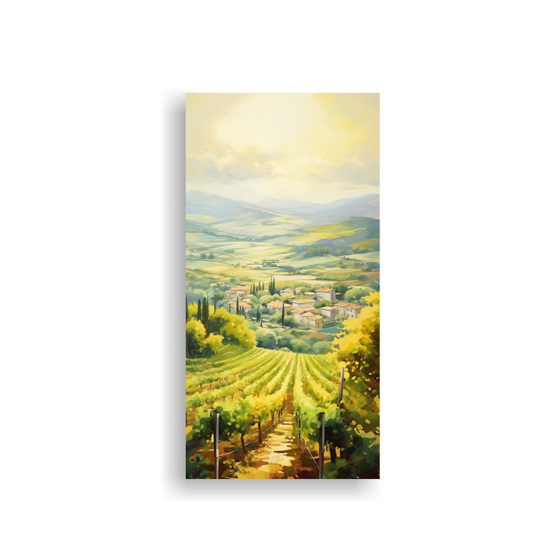 GENERICO - Paisaje Abstracto De Viñedos De Toscana Bañados 50x100 Cm