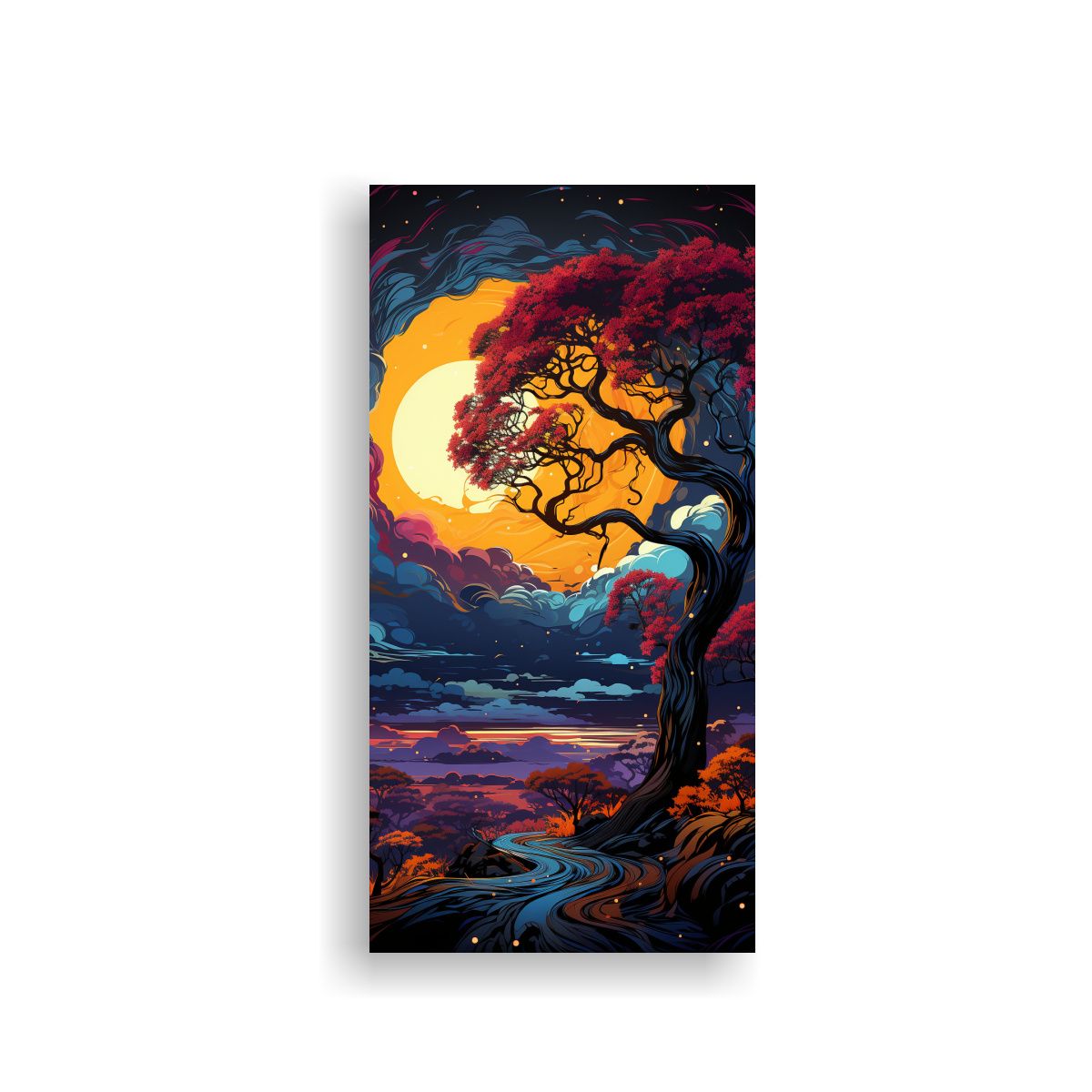 GENERICO - Pintura Decorativa De Líneas Finas Intensas De 20x40 Cm