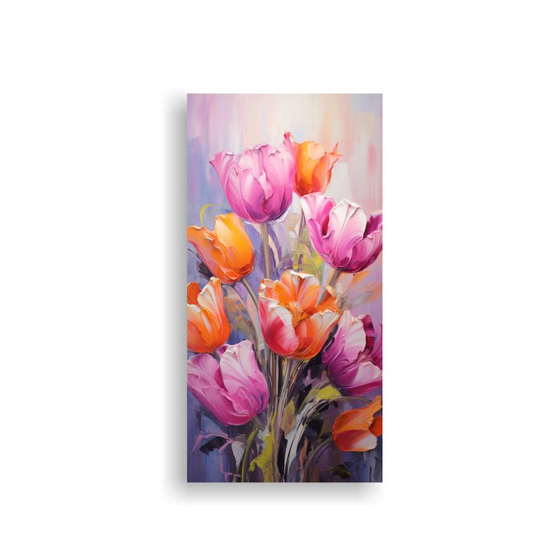 GENERICO - Lienzo Clásico Conceptual De Tulipanes En 30x60 Cm
