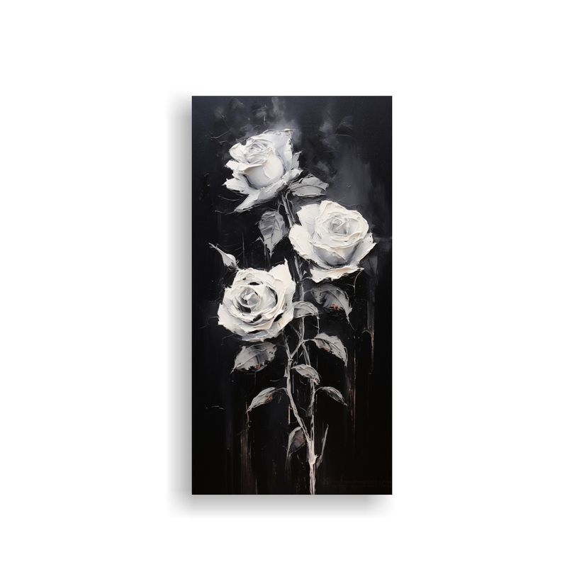 GENERICO - Pintura Lienzo Movimiento Duradero De Rosas 80x160 Cm