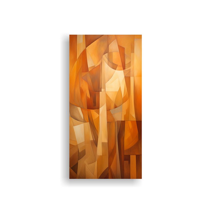 GENERICO - Pintura Decorativa Inspirada En El Cubismo Con 20x40 Cm