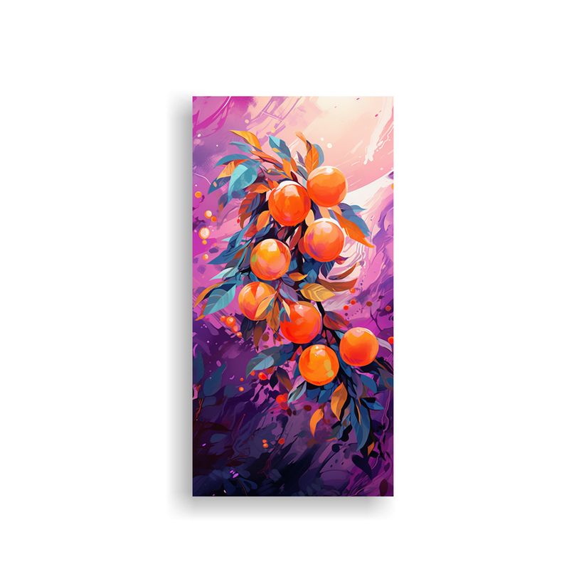 GENERICO - Paisaje De árboles Frutales En Colores Morado Y 20x40 Cm