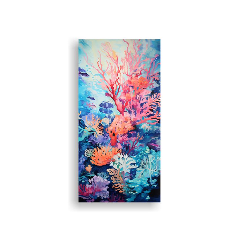 GENERICO - Lienzo De Tela Abstracto Del Coral Submarino 60x120 Cm