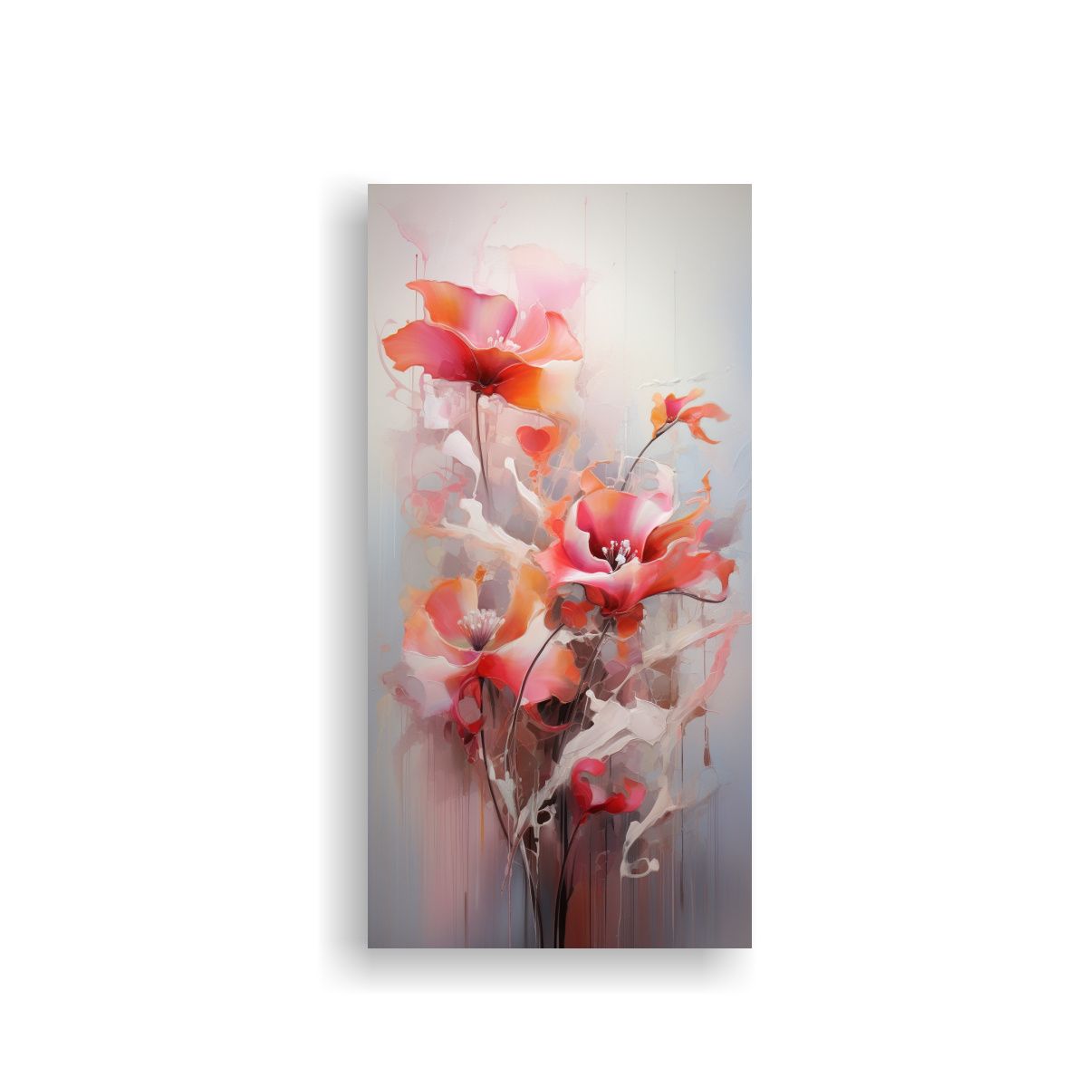 GENERICO - Pinturas Flores Abstractas Modernas Multicolor 20x40 Cm