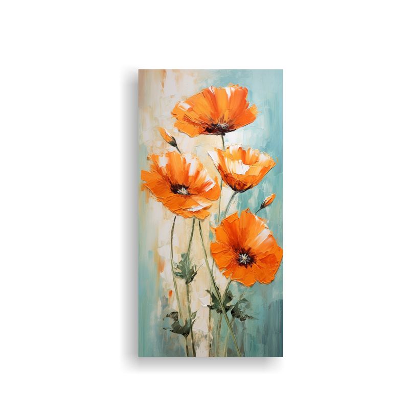 GENERICO - Cuadro Acuarela Impresionante De Amapolas 40x80 Cm