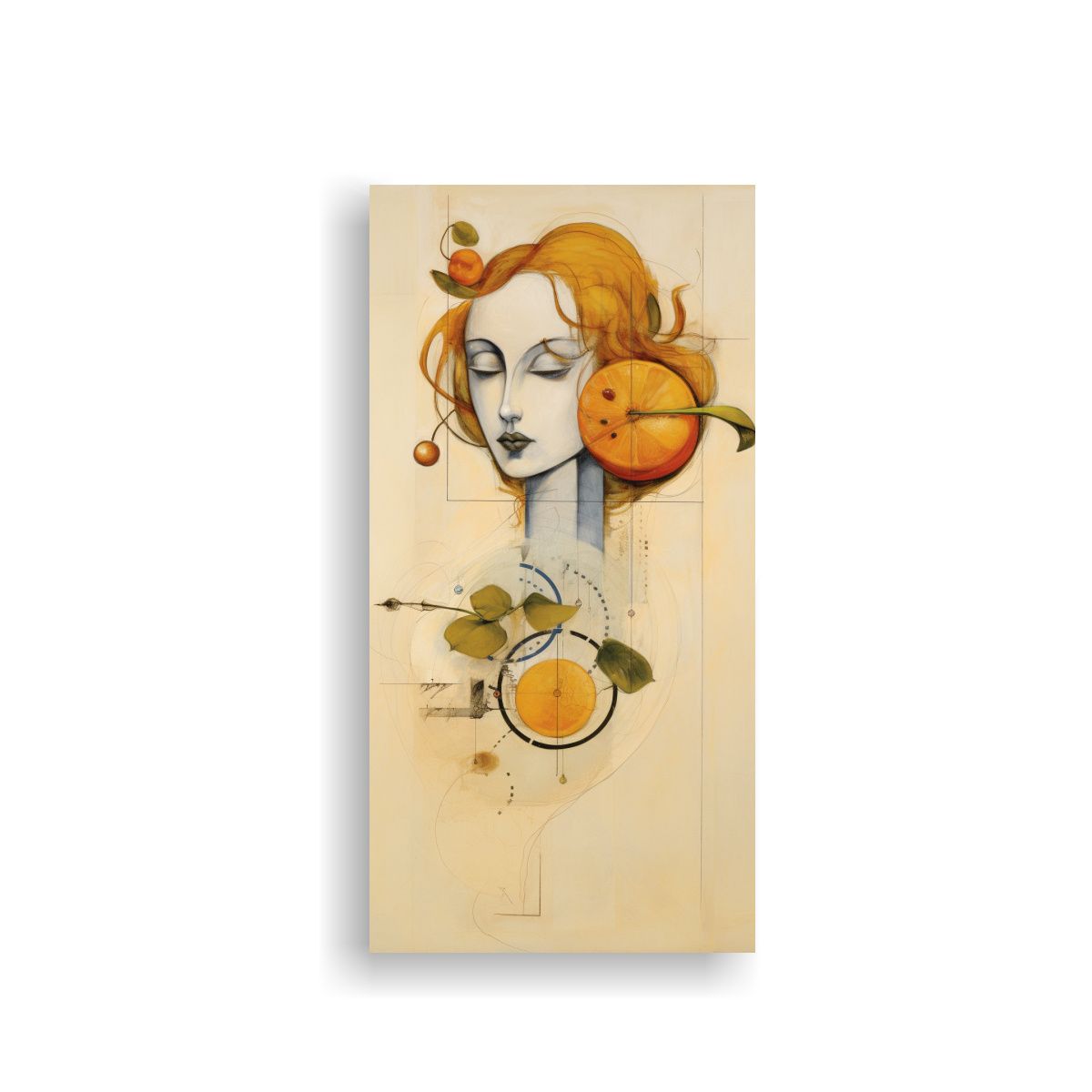 GENERICO - Pinturas Conceptuales De Arte De Pared Curvas 40x80 Cm
