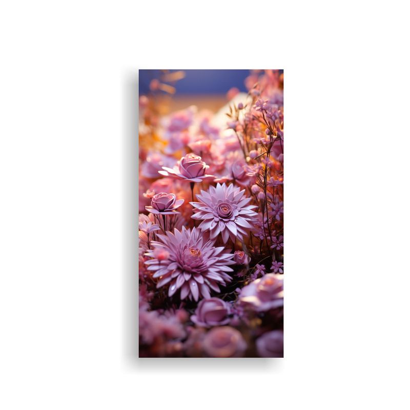 GENERICO - Cuadro De Pared Envolvente Rosa En Macro 30x60 Cm