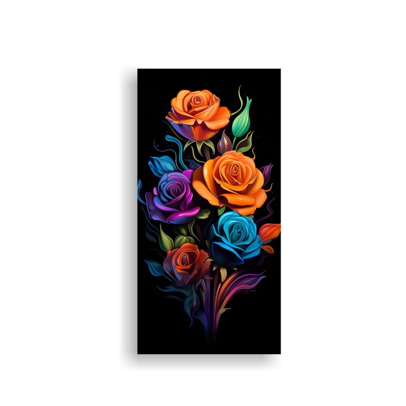 GENERICO - Pinturas De Arte Tema Profundidad Con Rosas 20x40 Cm