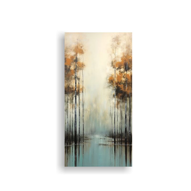 GENERICO - Cuadro Dormitorio Bosques Contra Una Nube Por 80x160 Cm