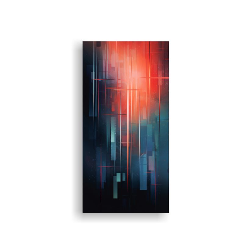 GENERICO - Pintura Abstracta De Lienzo Con Movimiento Para 20x40 Cm