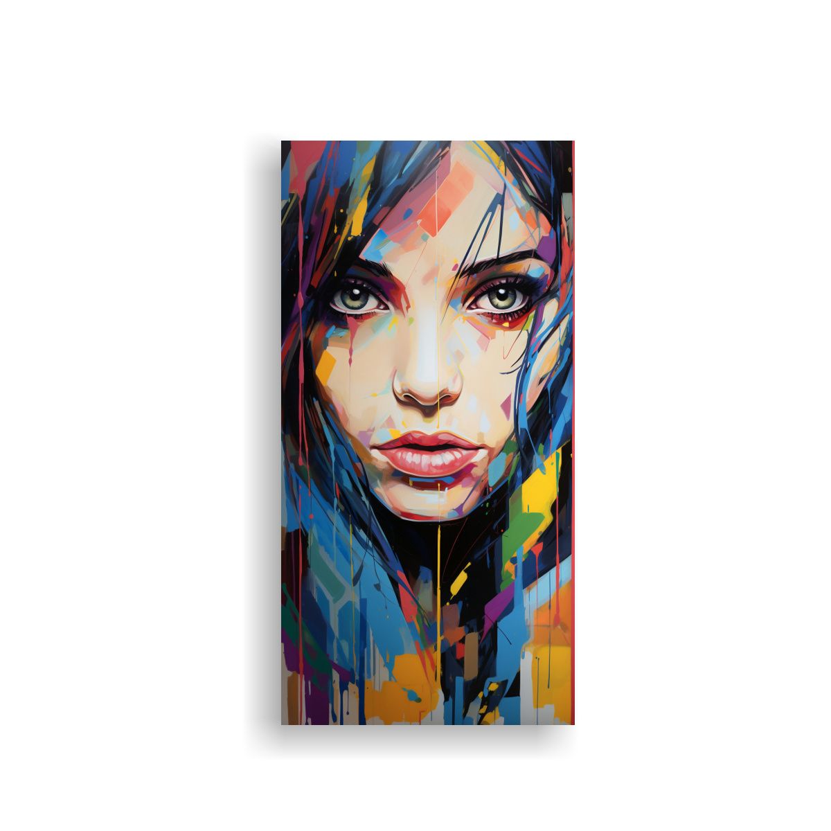 GENERICO - Cuadro Vintage Pintado Con Colorida Imagen De Una 30x60 Cm