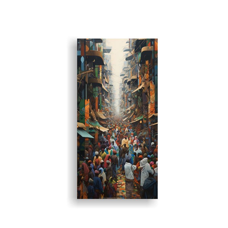 GENERICO - Arte De Pared Calidos Multicolor El Ritmo 50x100 Cm