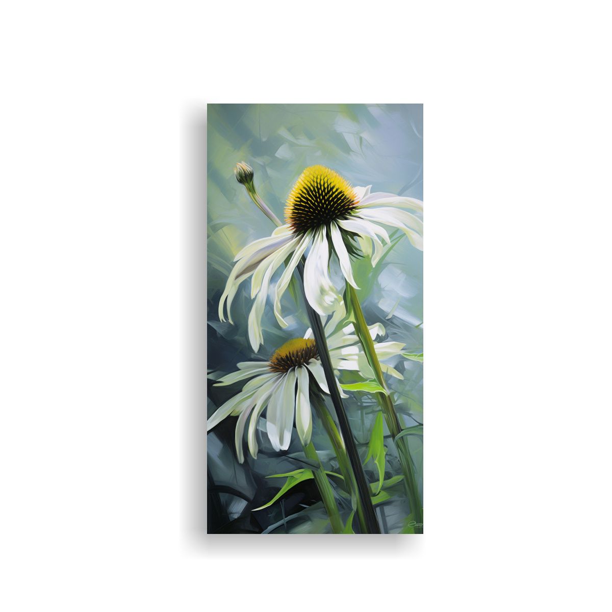GENERICO - Cuadro Abstracto De Flores De Coneflower Con 70x140 Cm