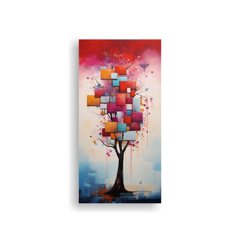 GENERICO - Cuadros De Árboles Abstractos Enigmáticos Para 80x160 Cm