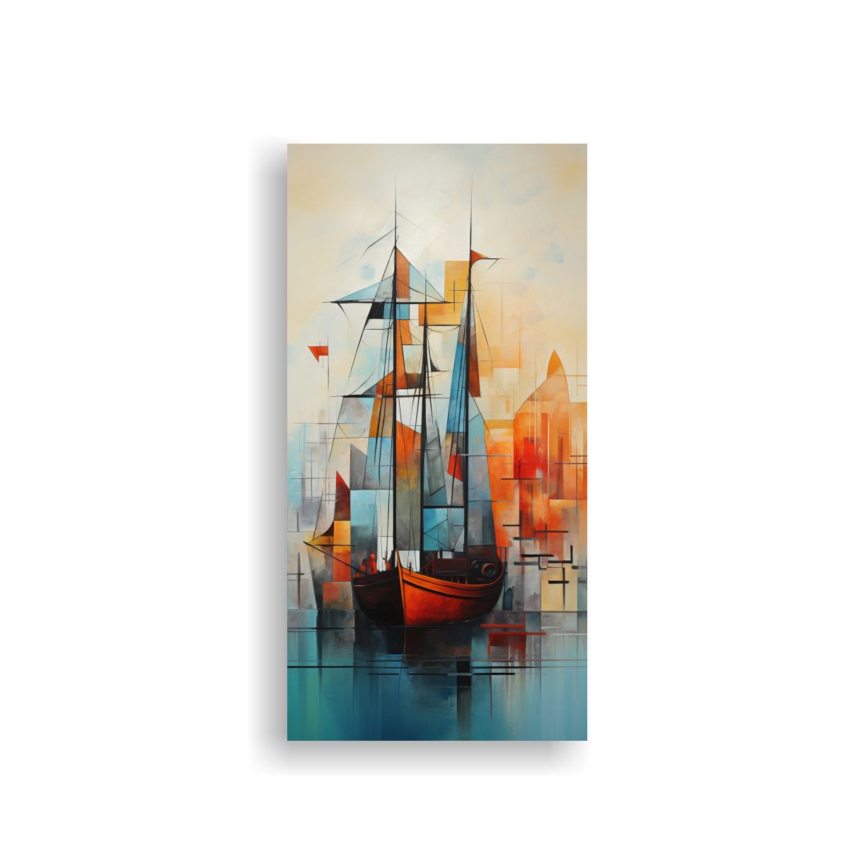 GENERICO - Cuadro Impreso Armonía Cromática Pintura De 50x100 Cm