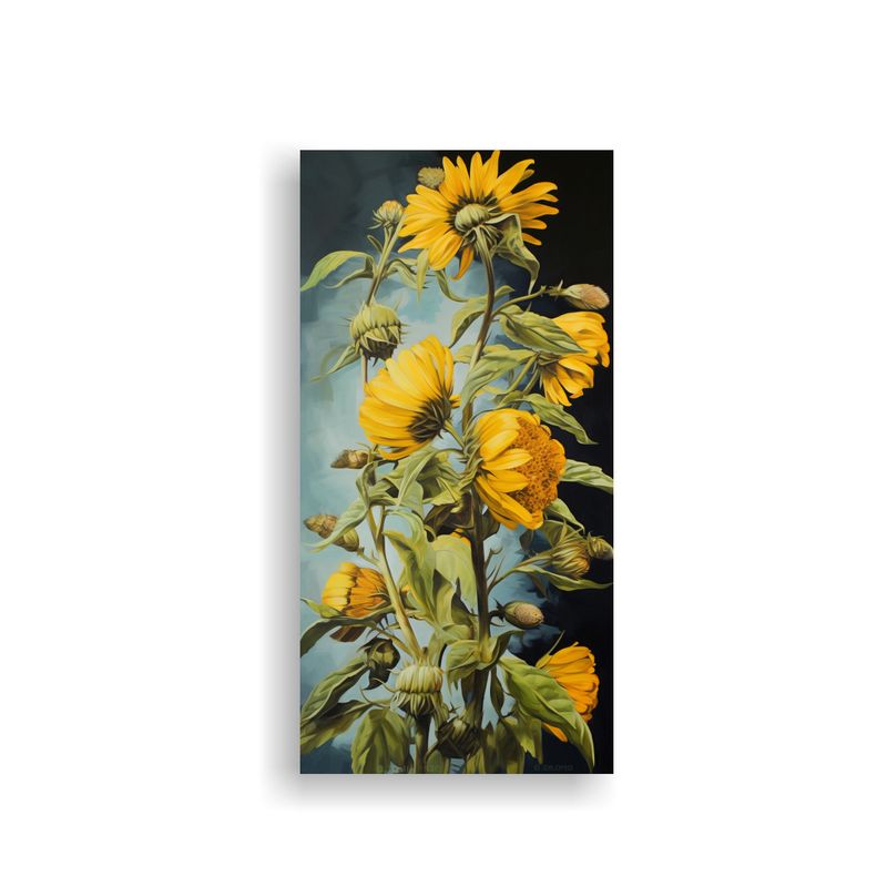 GENERICO - Pintura Abstracta De Flores De Alcachofa De 70x140 Cm