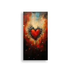 GENERICO - Cuadro Decorativo Con Imagen Abstracta De Latido 20x40 Cm