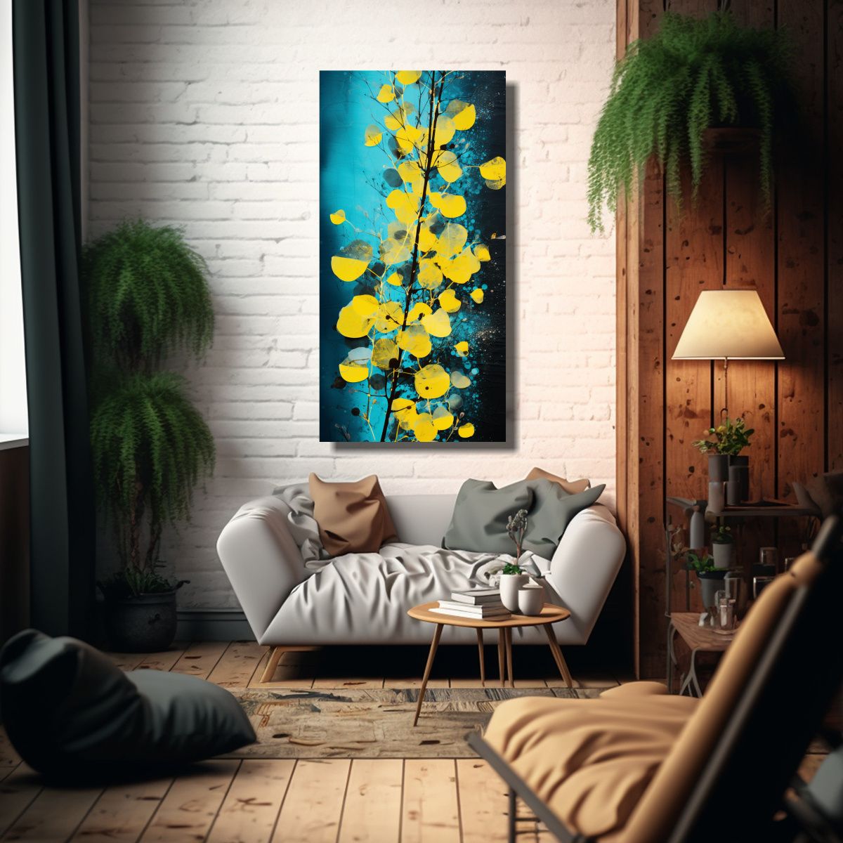 GENERICO - Cuadro En Bastidor Dibujo Para Cocina Árbol De 20x40 Cm