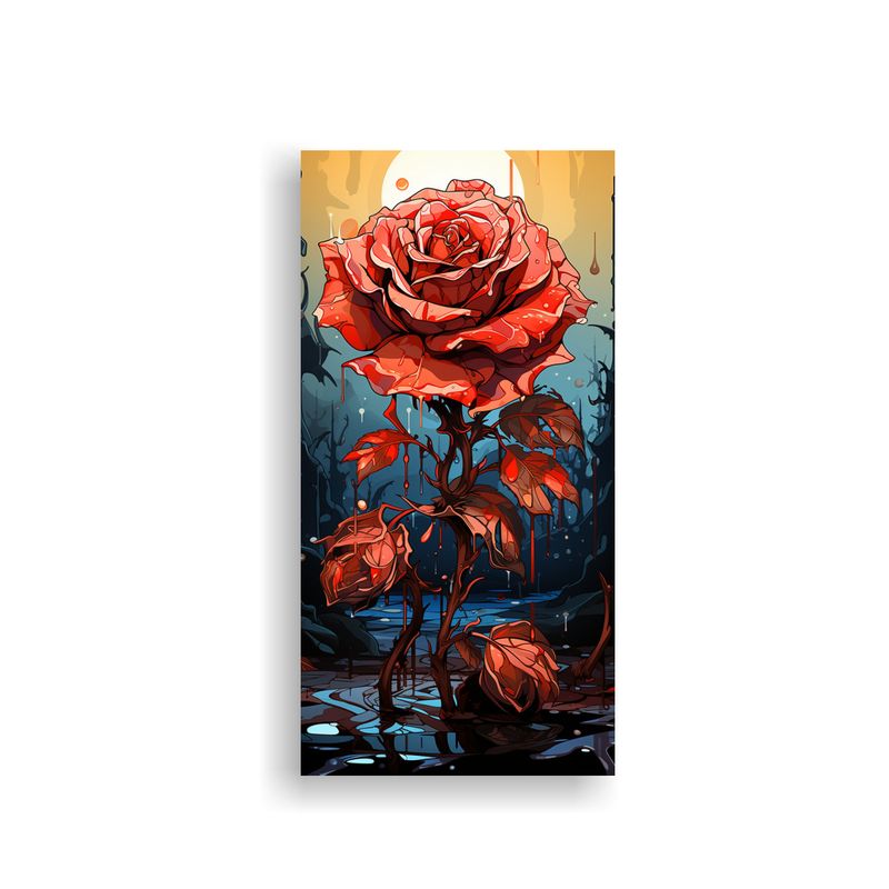 GENERICO - Lienzo Decorativo Estilo Galería Rosa Derretida 40x80 Cm