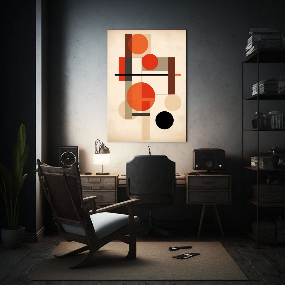 GENERICO - Arte De Pared Geométrico Para Comedor 80x120 Cm