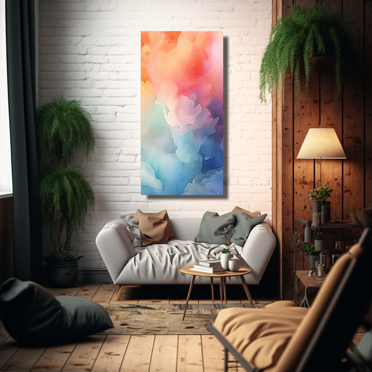 GENERICO - Composición Abstracta Duradera Inspirada En 20x40 Cm