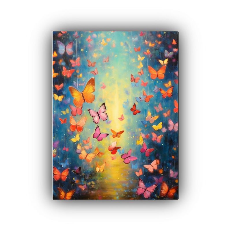 GENERICO - Pintura Decorativa Clásica Con Mariposas 80x120 Cm
