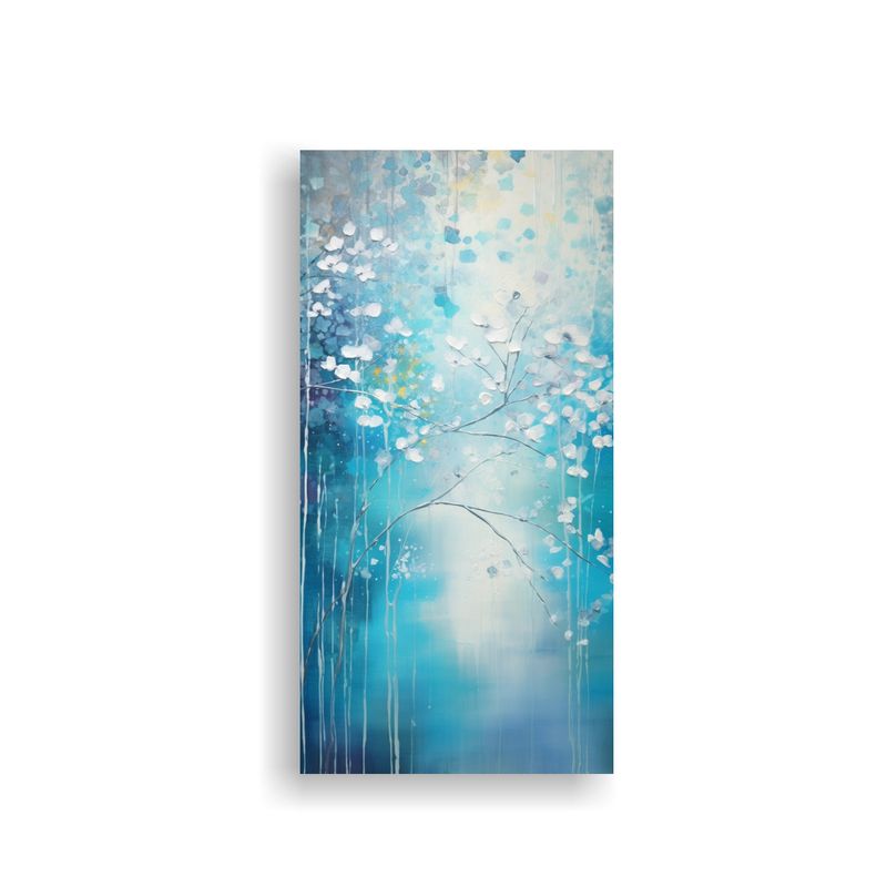 GENERICO - Pintura Arte Colores En Turquesa Y Plateado Para 70x140 Cm