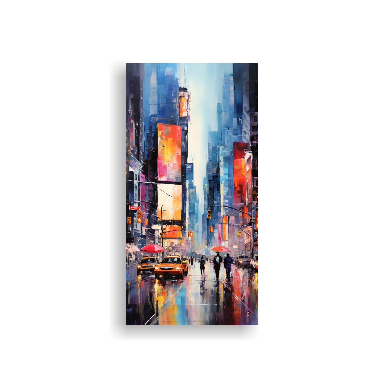 GENERICO - Cuadro Abstracto Gama De Colores Representación 60x120 Cm