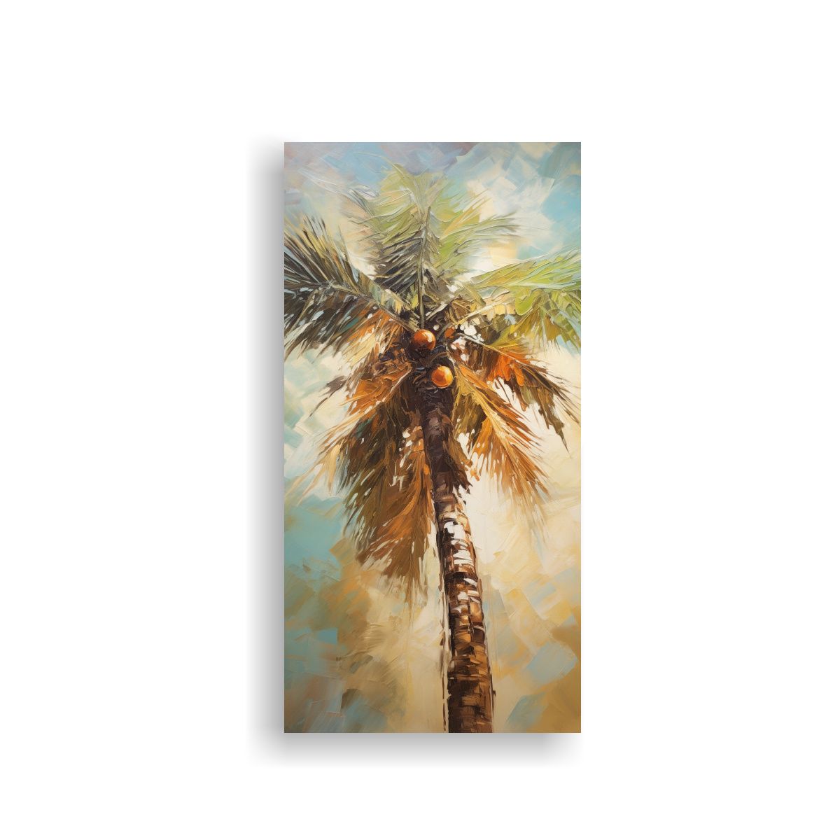 GENERICO - Pintura Abstracta De Palmera Estilo óleo De 70x140 Cm