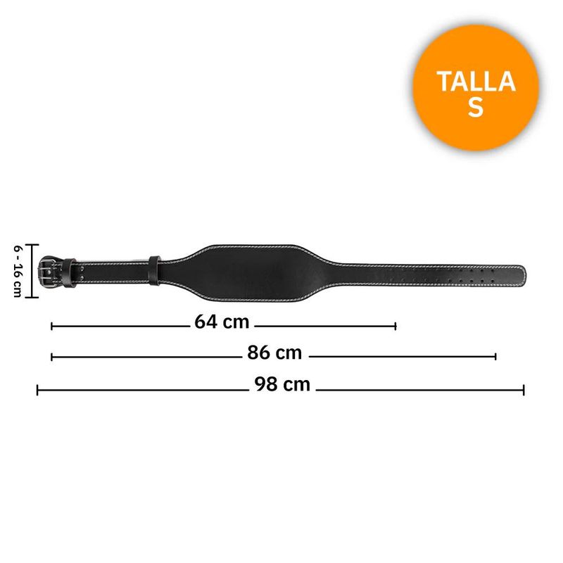 GENERICO - Cinturon Lumbar Levantamiento Halterofilia - Talla S