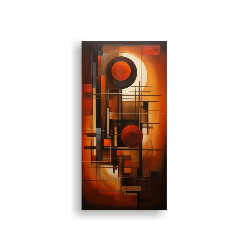GENERICO - Cuadros Abstractos Marrones Arte De Pared Intenso 40x80 Cm
