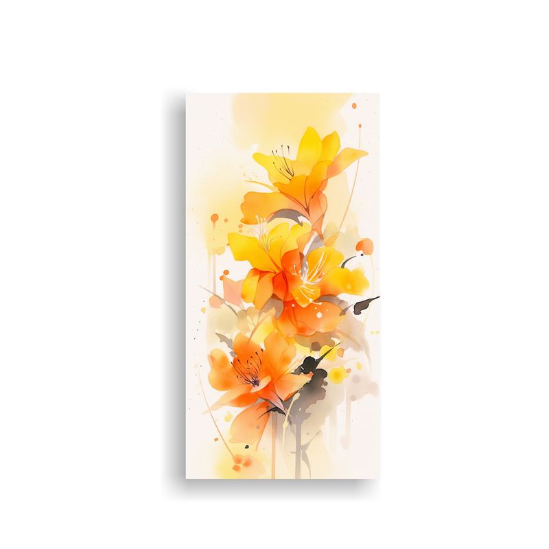 GENERICO - Pintura Moderna En Amarillo Y Naranja Con 40x80 Cm