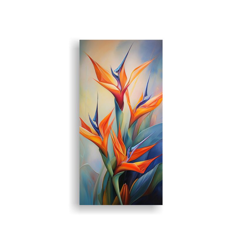 GENERICO - Pintura Abstracta De Flores Del Ave Del Paraíso 70x140 Cm