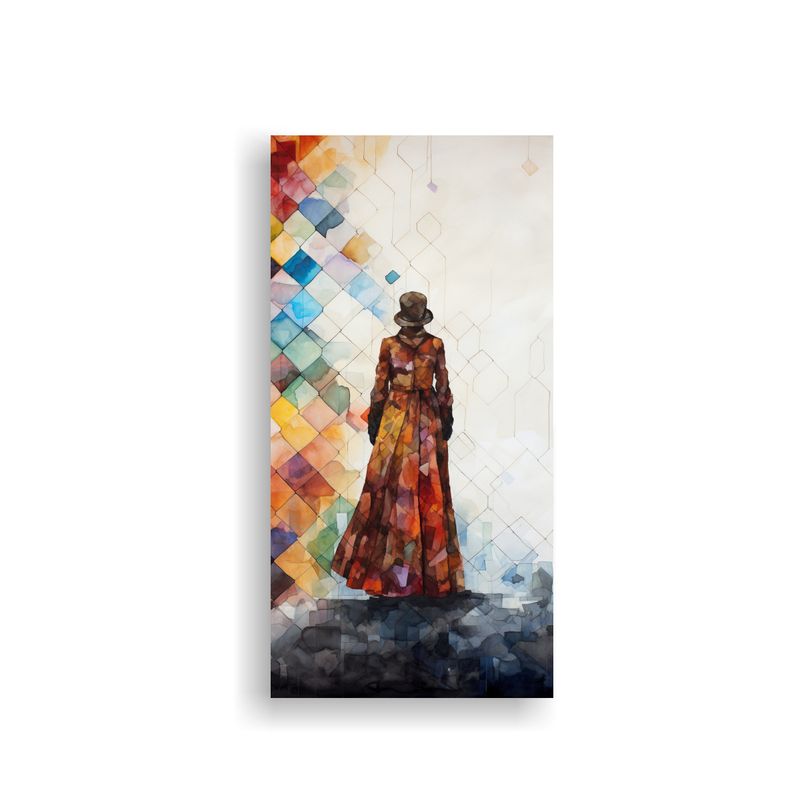 GENERICO - Tela En Bastidor Abstracto Impacto Visual Surreal 30x60 Cm