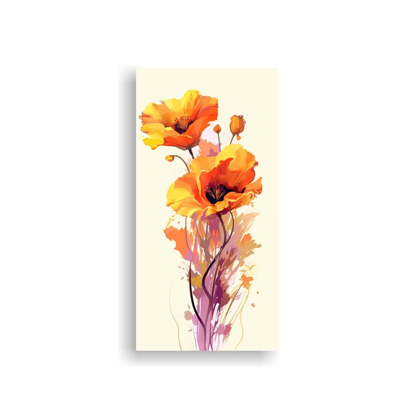 GENERICO - Ilustración Vectorial Elegante De Una Amapola 70x140 Cm