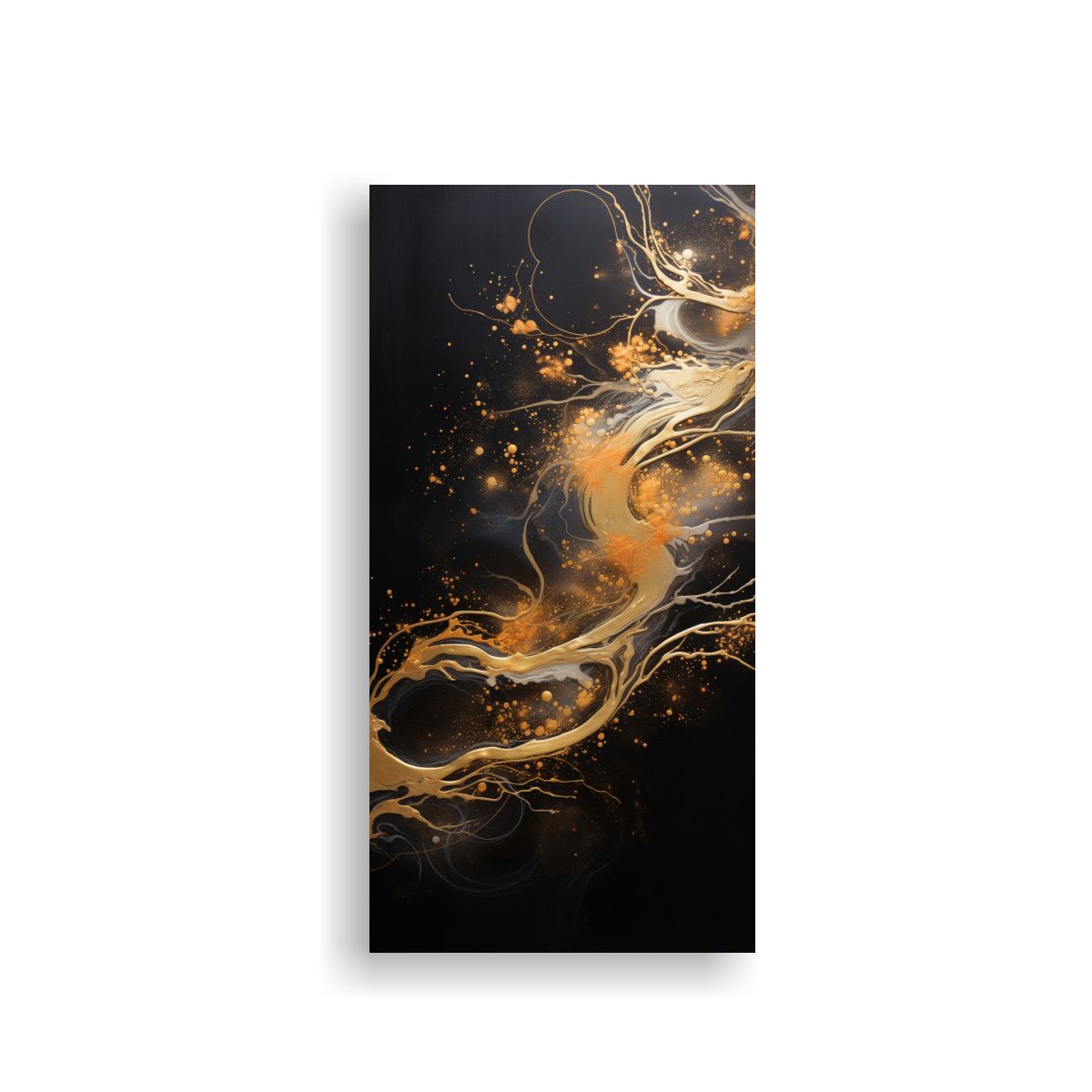 GENERICO - Lienzo De Tela Impreso Surrealista En Negro 80x160 Cm